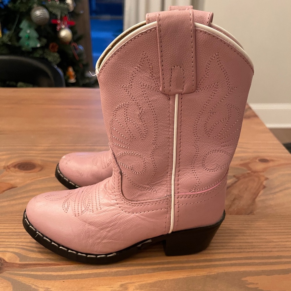 Master son leather kids pink boots sz 11M